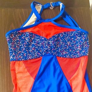 Kandi Kouture Patriotic Dancewear Leotard SA